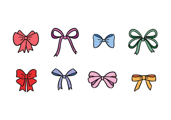 Hair Ribbon Vector Set