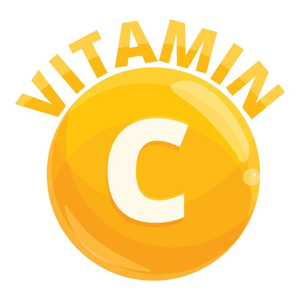 Vitamin C-Symbol, Cartoon-Stil vektor