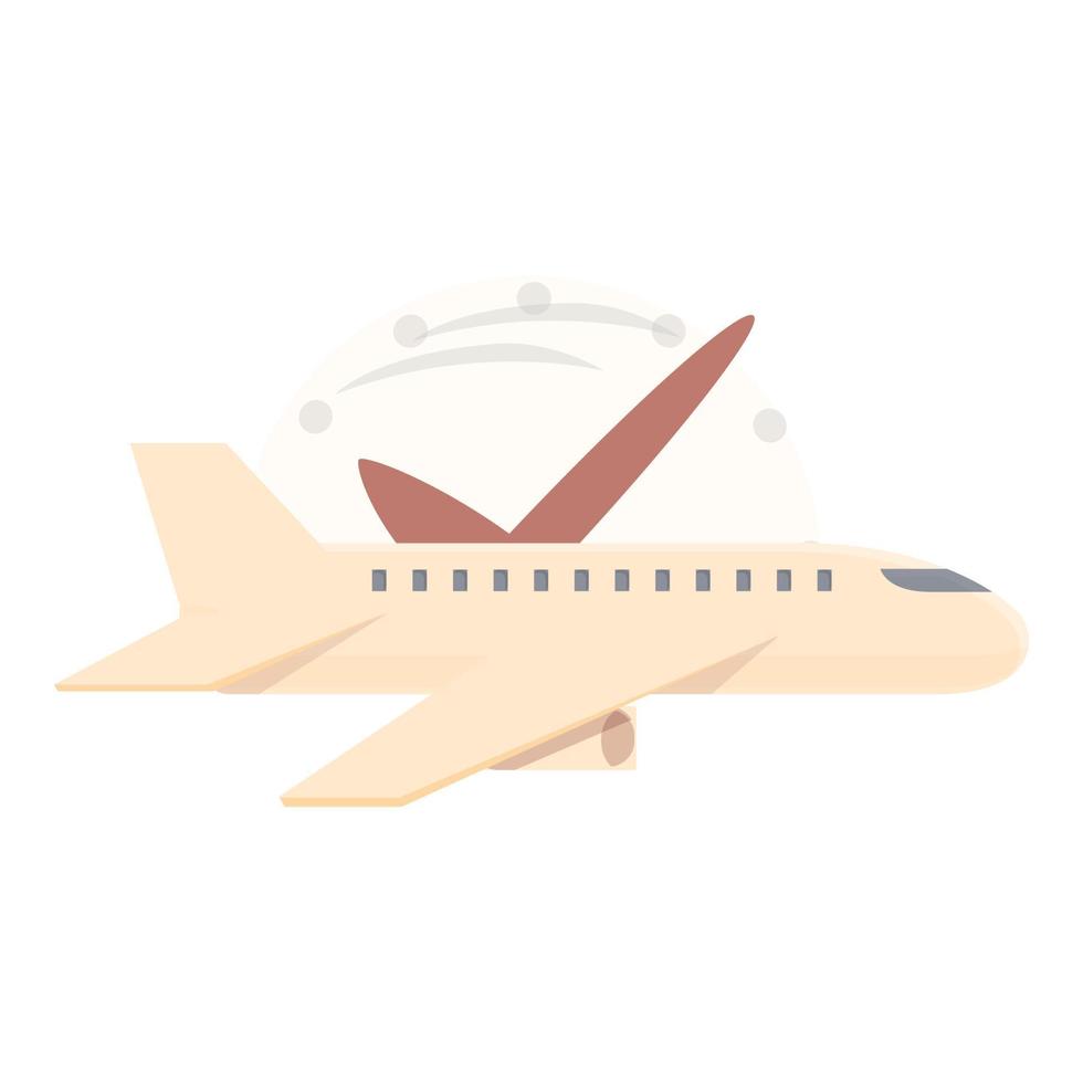 plan jet eftersläpning ikon tecknad serie vektor. flyg sömn vektor