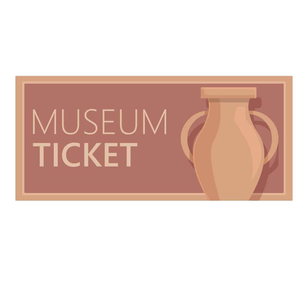 altes museum ticket symbol cartoon vektor. passieren zugeben vektor