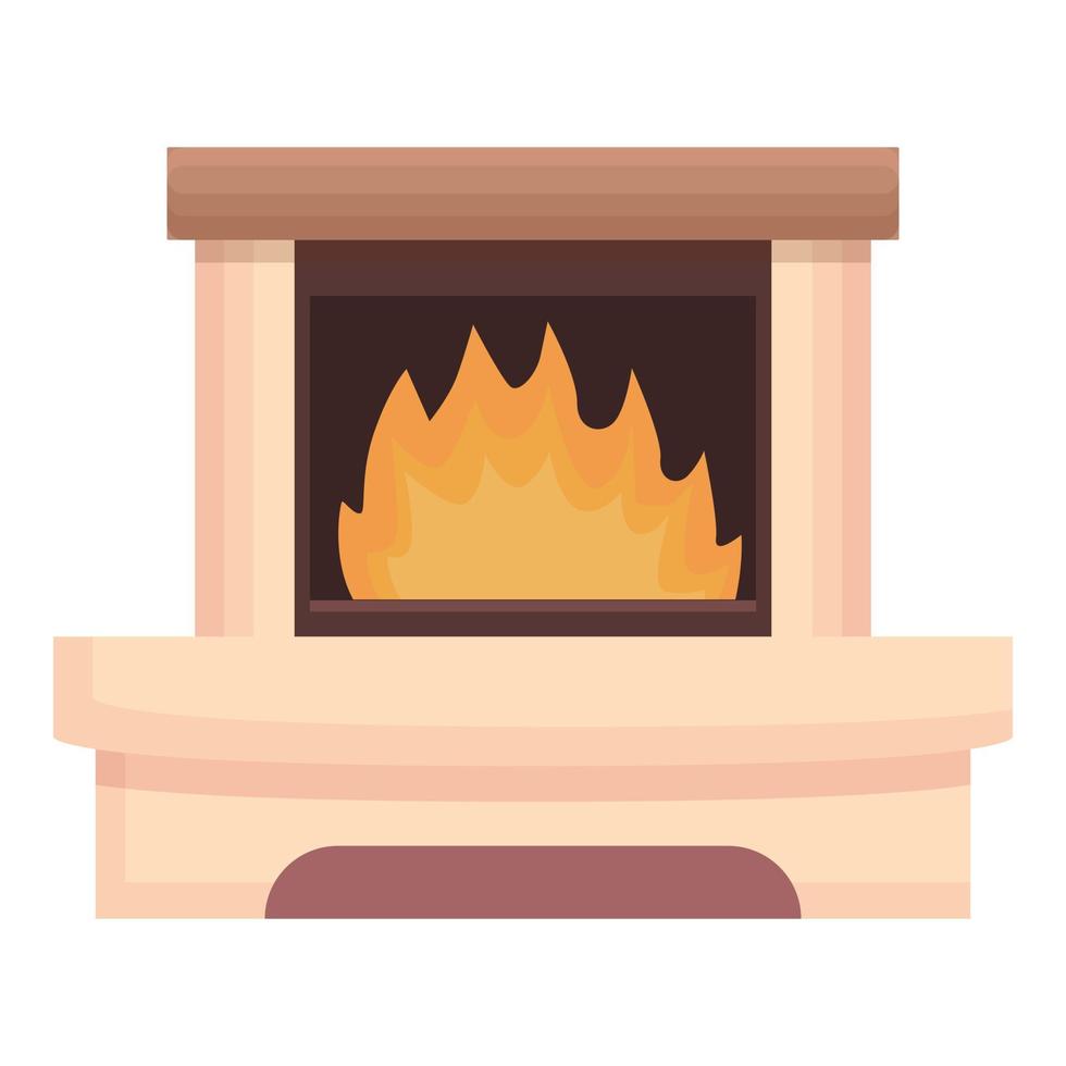 brand ugn ikon tecknad serie vektor. trä spis vektor
