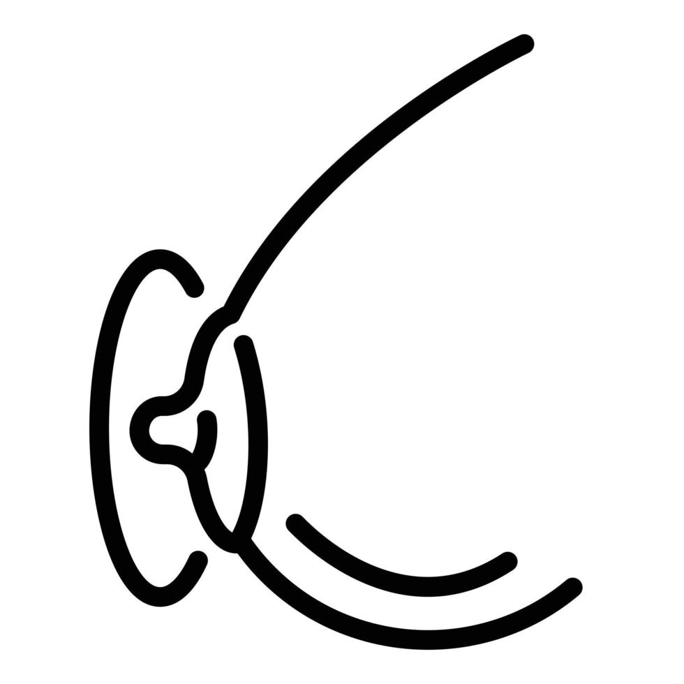 amning ikon, översikt stil vektor