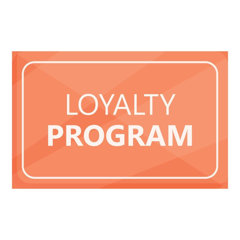 lojalitet program kort ikon tecknad serie vektor. gåva klient vektor