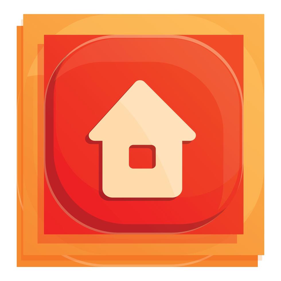 Home-Button-Schnittstellensymbol, Cartoon-Stil vektor