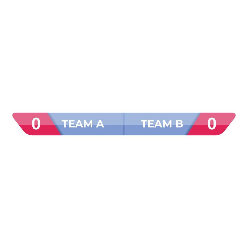 Team-Scoreboard-Symbol, Cartoon-Stil vektor