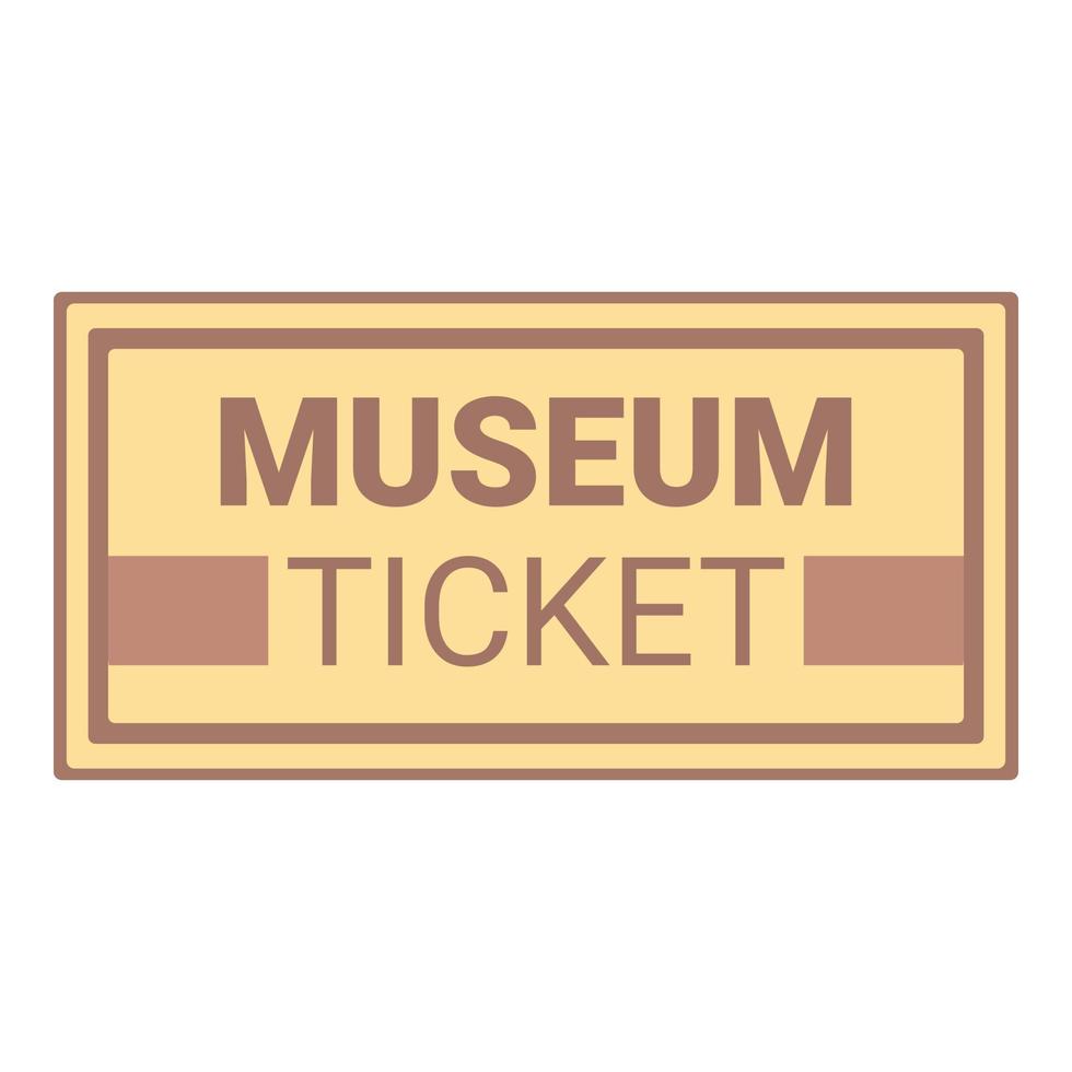 Label-Ticket-Symbol Cartoon-Vektor. Museumspass vektor