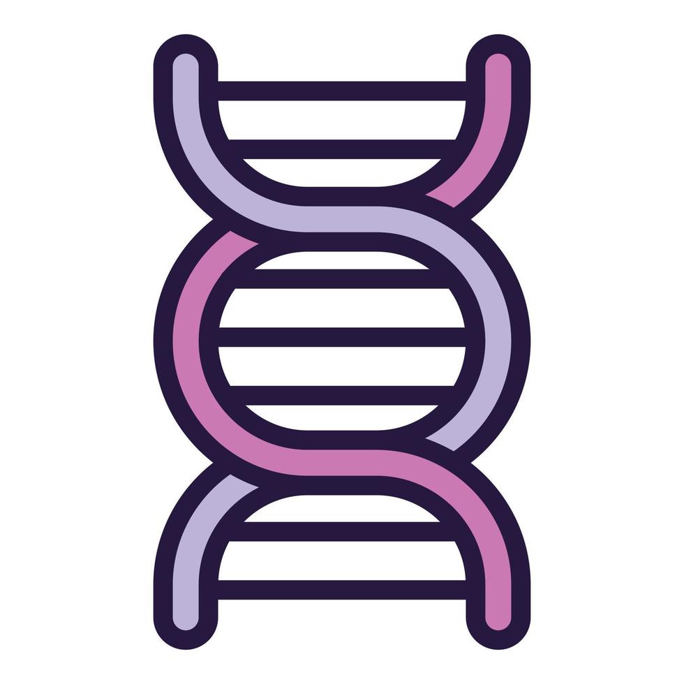 Bio-DNA-Symbol Umrissvektor. genetisches Labor vektor