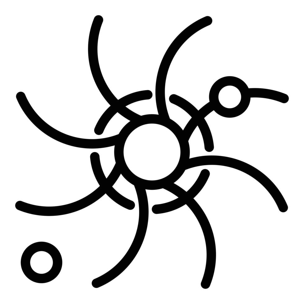 Weltraumwirbel-Symbol, Umrissstil vektor