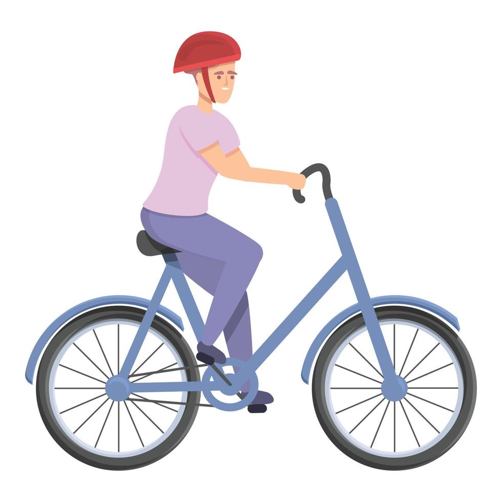cykling ikon tecknad serie vektor. sport man vektor