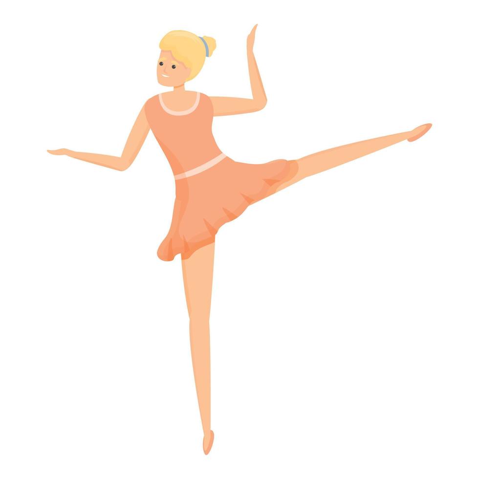 Training Ballerina-Symbol, Cartoon-Stil vektor
