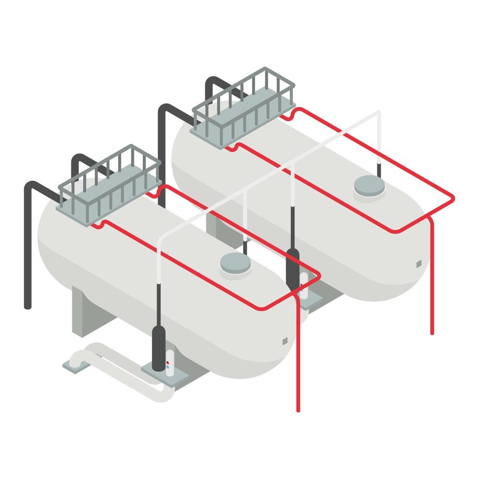 Symbol für Ölindustrietanks, isometrischer Stil vektor