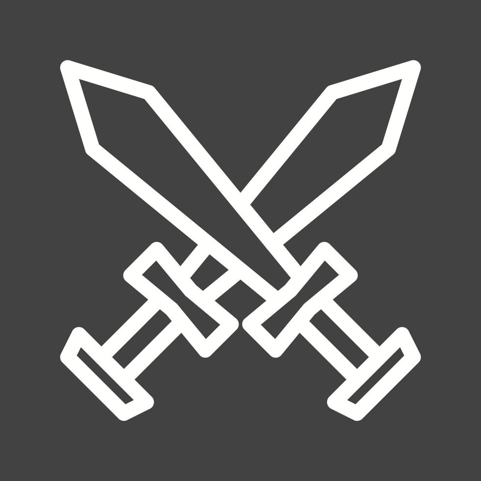 Schwerterlinie invertiertes Symbol vektor