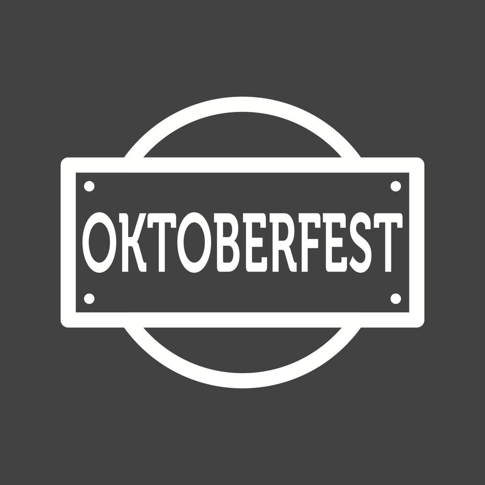 Oktoberfest-Bannerlinie invertiertes Symbol vektor