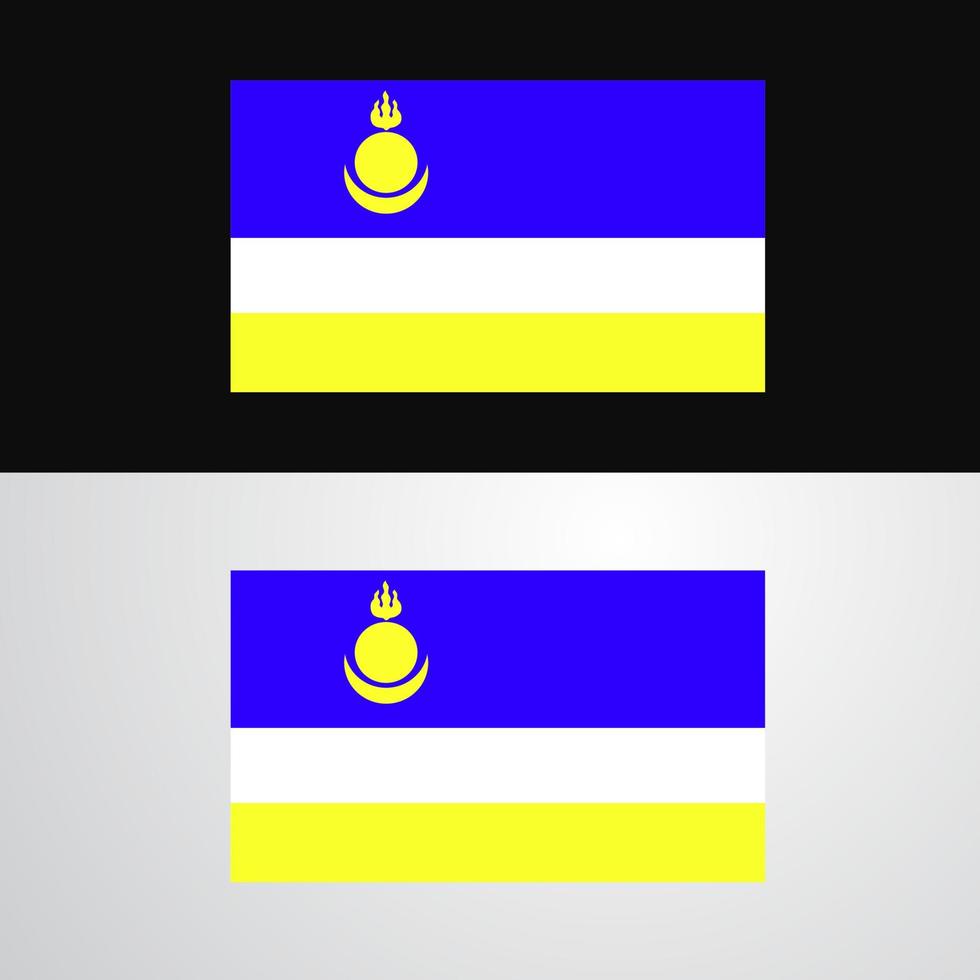 buryatia flagga baner design vektor