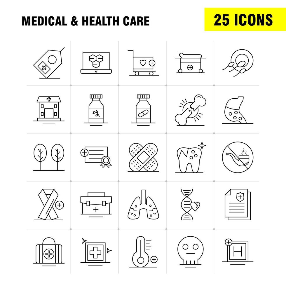 medicinsk och hälsa vård linje ikon för webb skriva ut och mobil uxui utrustning sådan som sjukhus säng sjukvård patient säng sjukhus styrelse medicinsk piktogram packa vektor
