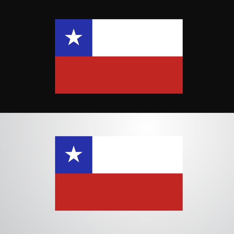 Chile-Flaggen-Banner-Design vektor