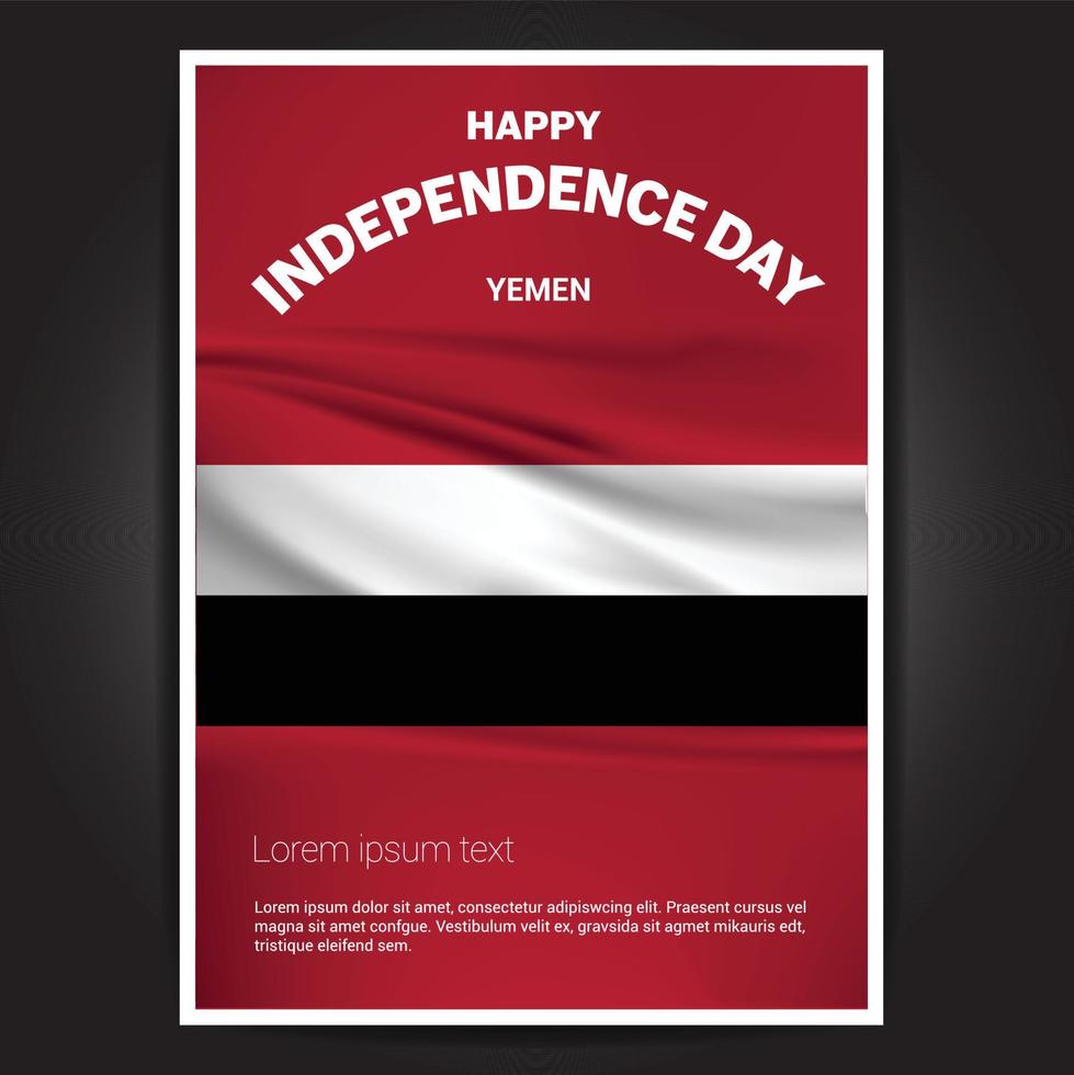 Happy Independence Day Design Kartenvektor mit Flaggen vektor