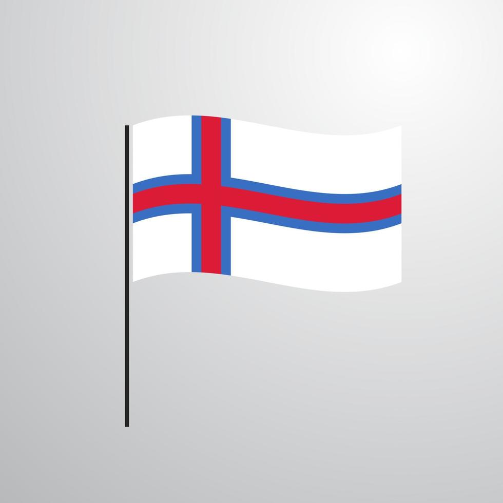 faroe öar vinka flagga vektor