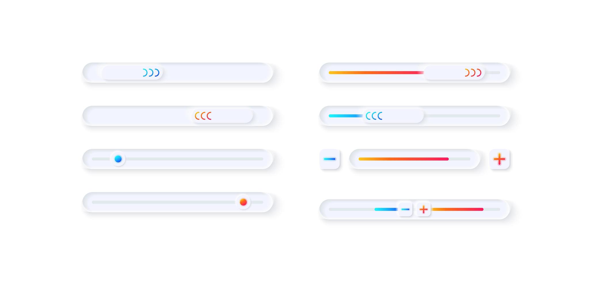 spelarjustering ui element kit vektor