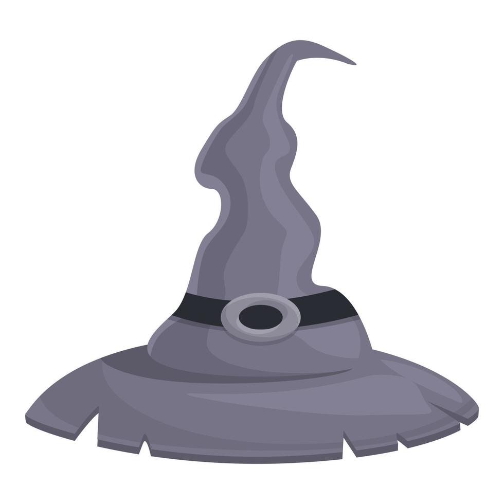 grå magi hatt ikon tecknad serie vektor. cirkus keps vektor