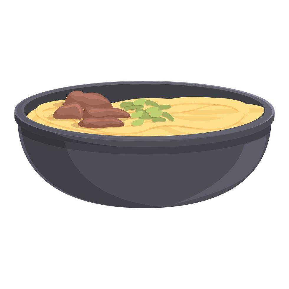 Ramen-Essen-Symbol Cartoon-Vektor. asiatische Suppe vektor