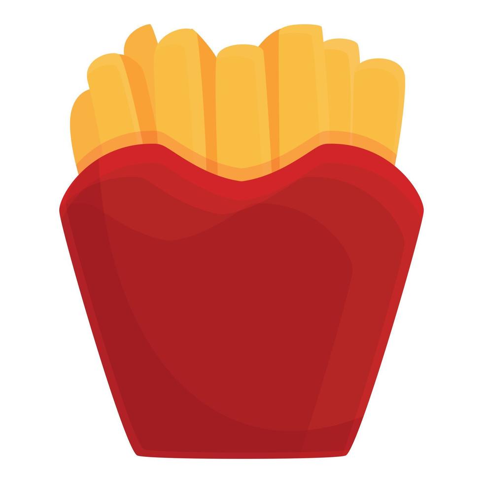 franska frites ikon tecknad serie vektor. fritera potatis mat vektor