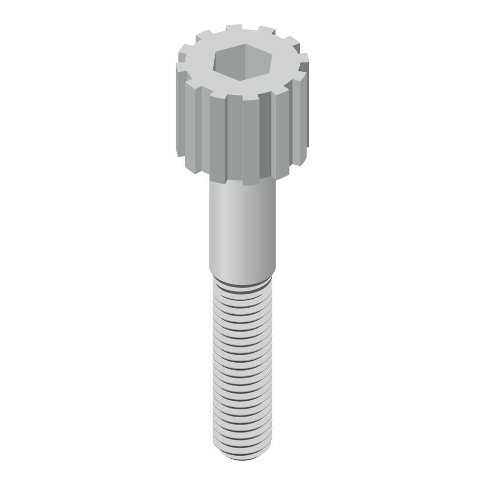 Rad-Auto-Bolzen-Symbol, isometrischer Stil vektor