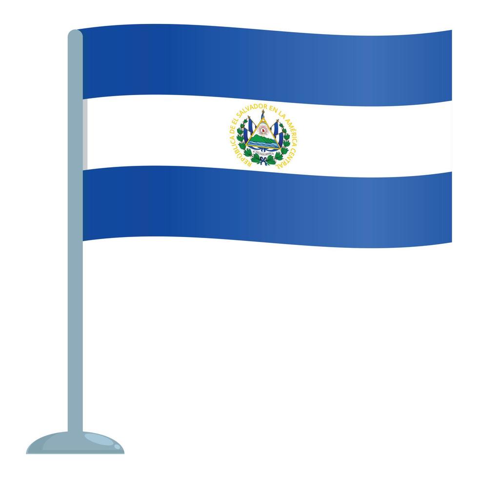 el salvador tabell flagga ikon tecknad serie vektor. emblem Karta vektor