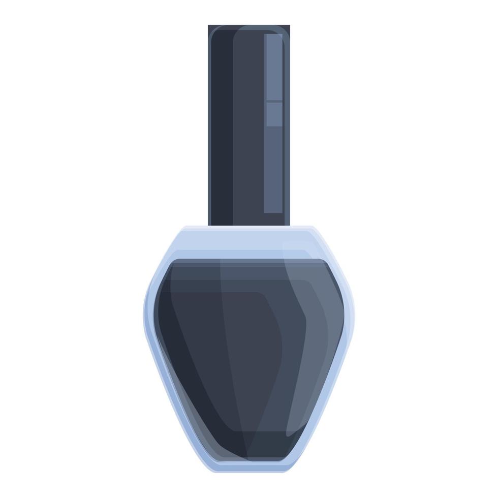 Nagellack schwarze Flasche Symbol, Cartoon-Stil vektor