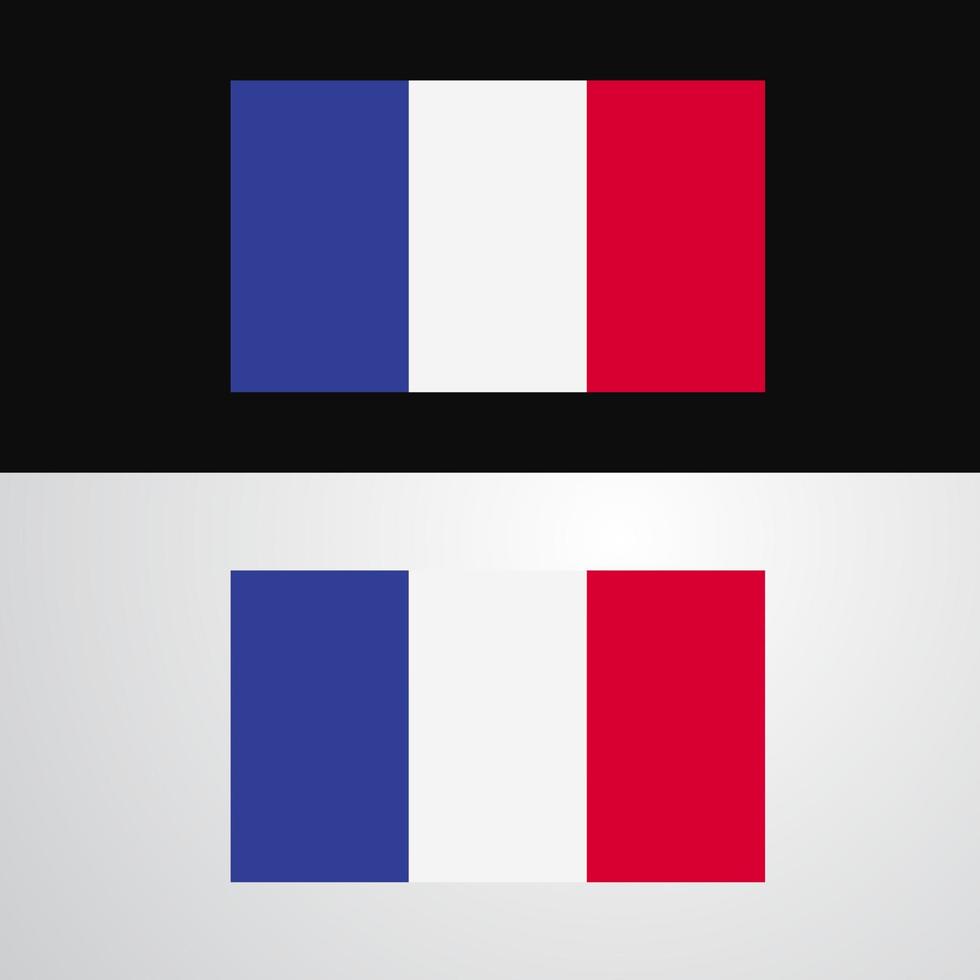 Frankreich-Flaggen-Banner-Design vektor