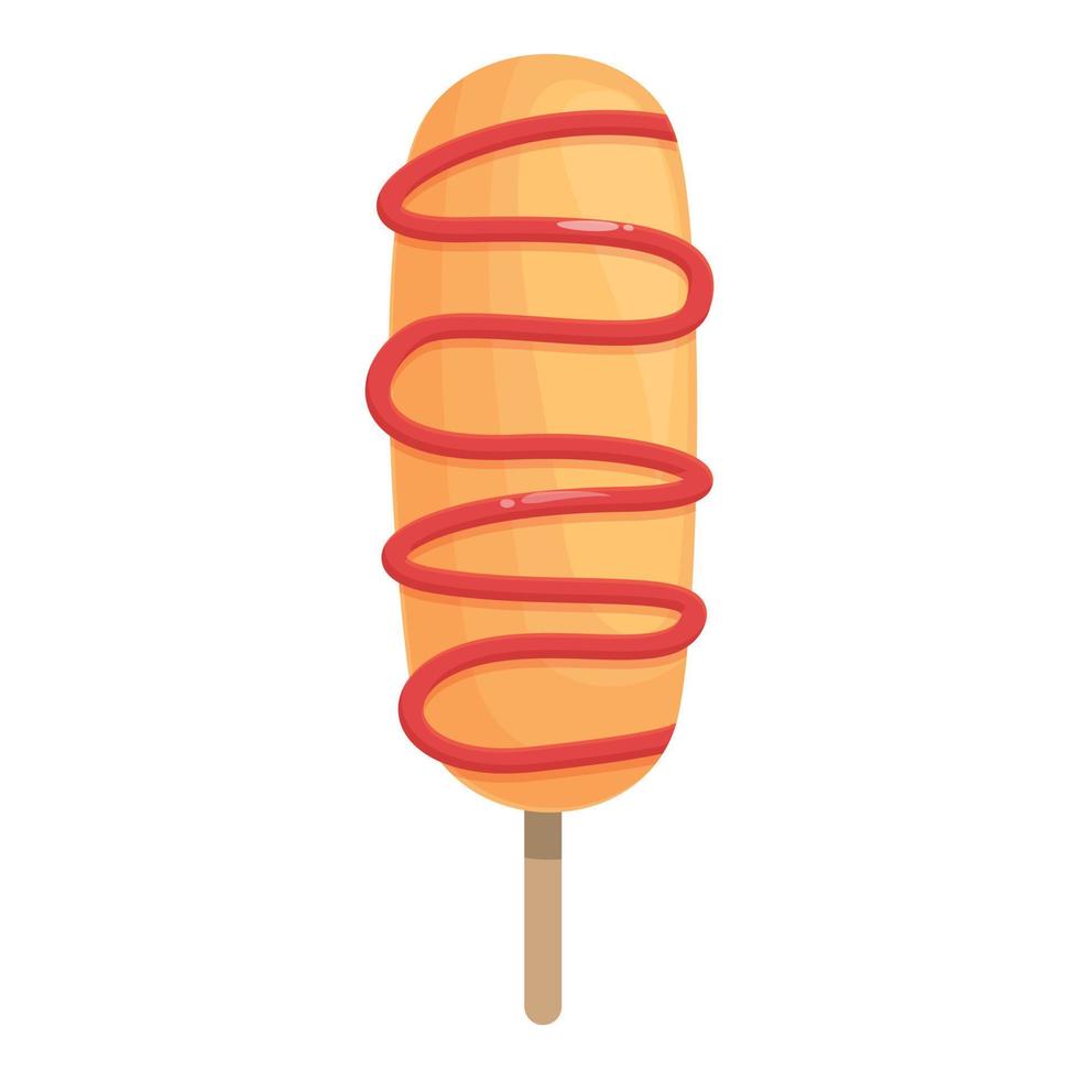 Sauce Corn Dog Symbol Cartoon-Vektor. Essensstock vektor