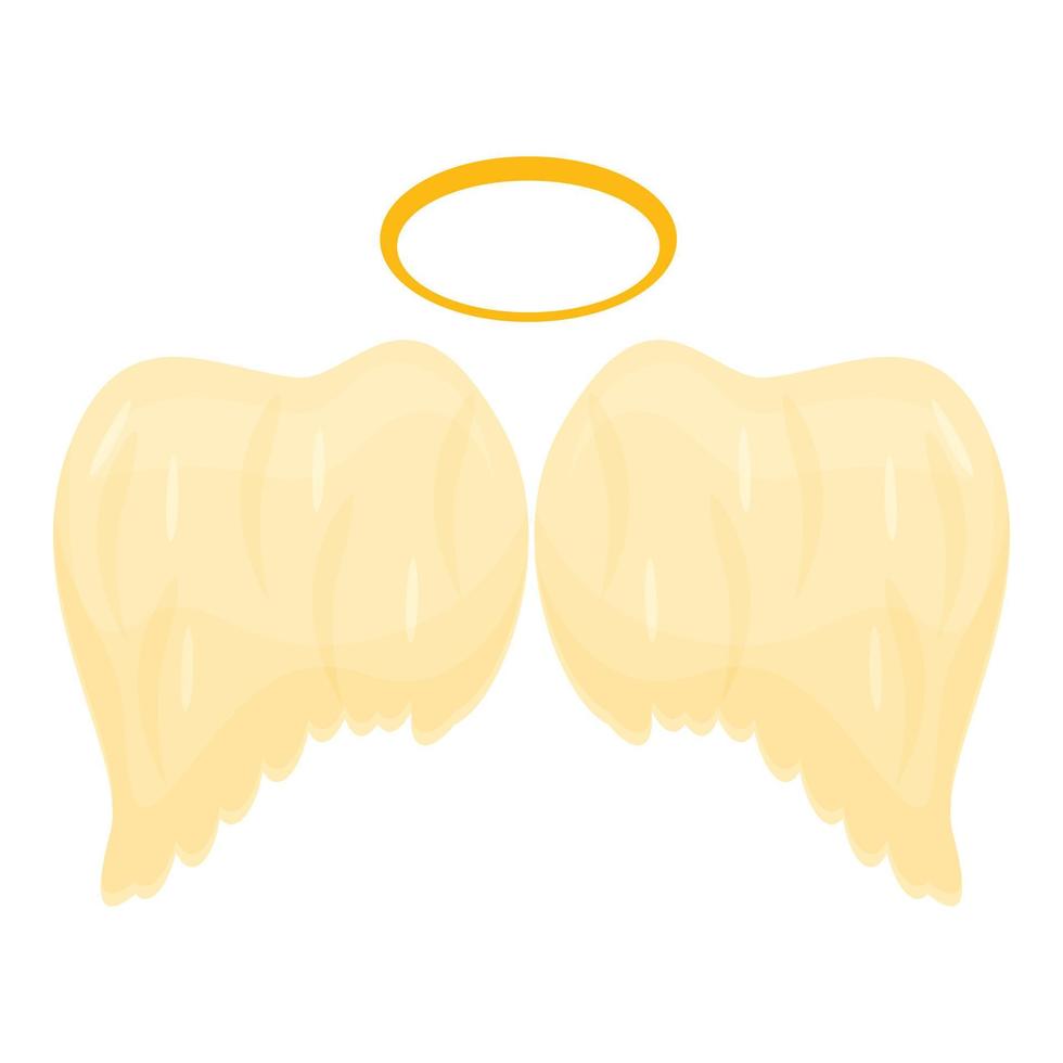 Xmas Angel Wings Symbol, Cartoon-Stil vektor