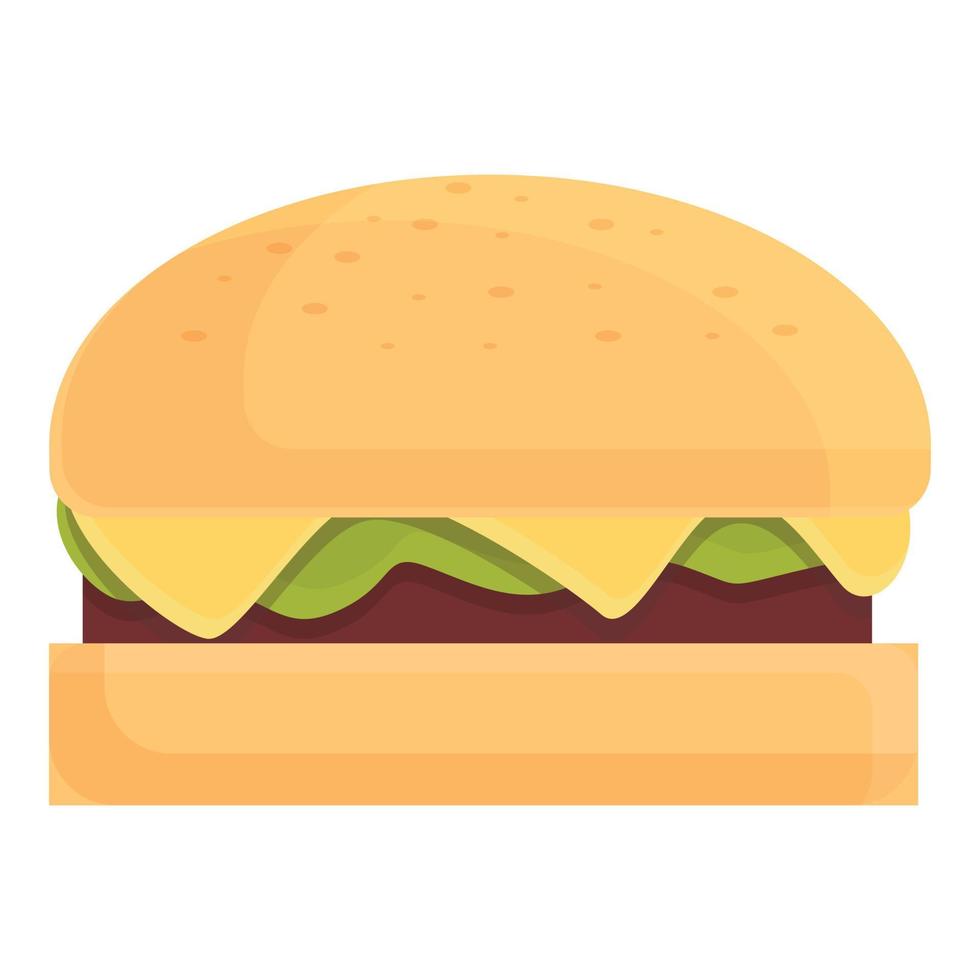 amerikan burger ikon tecknad serie vektor. hamburgare bulle vektor