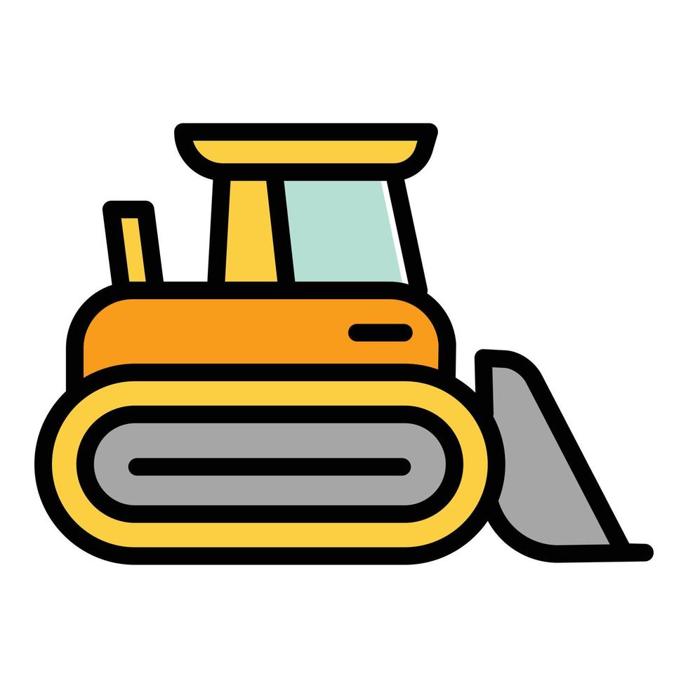 Symbol Umrissvektor für Erntemaschine. landwirtschaftlicher Traktor vektor