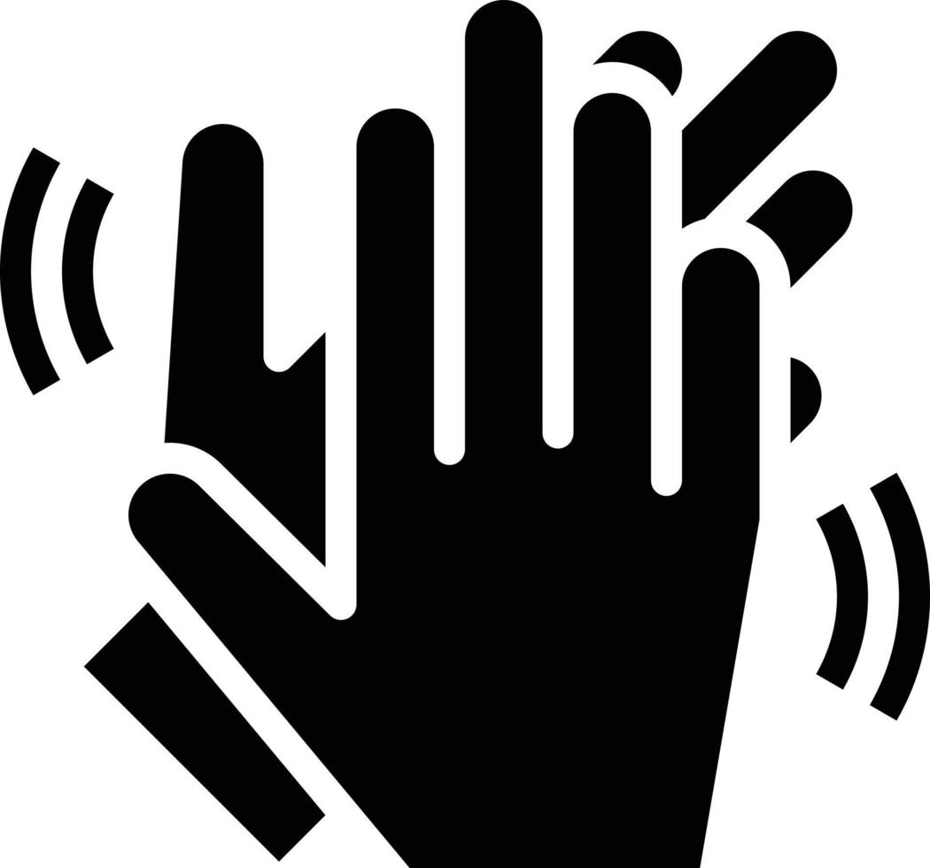klappa hand musik musikalisk instrument - fast ikon vektor