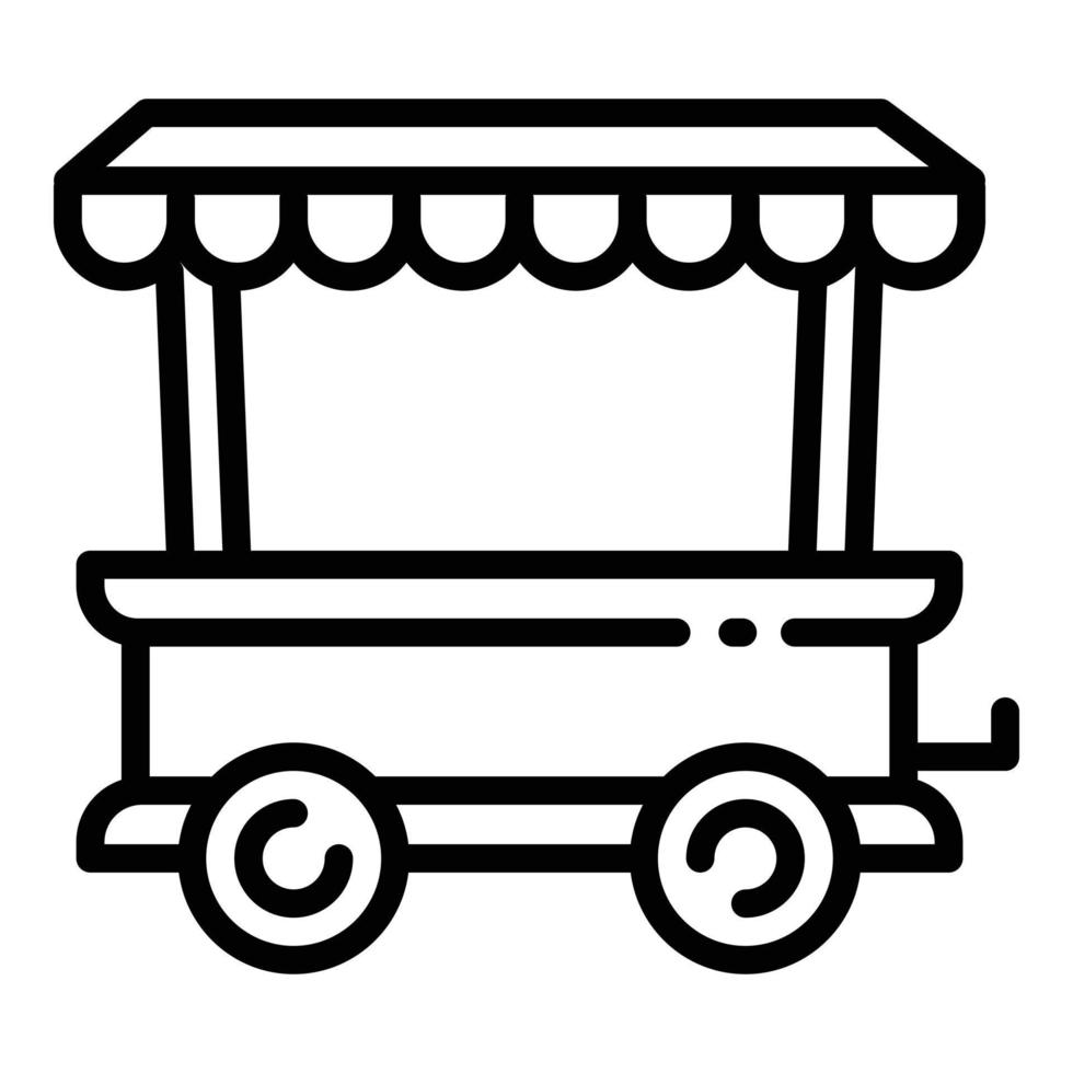 Business-Lebensmittelwagen-Symbol, Umrissstil vektor