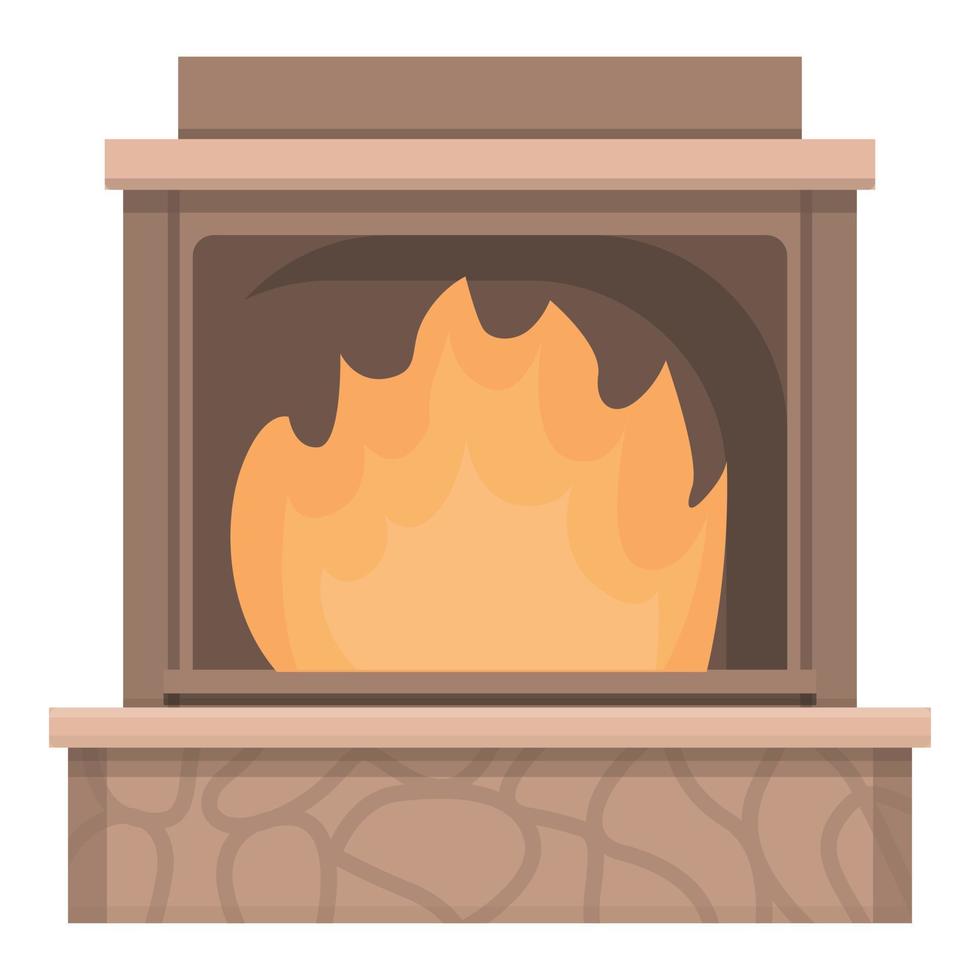 italiensk ugn ikon tecknad serie vektor. brinnande brand vektor