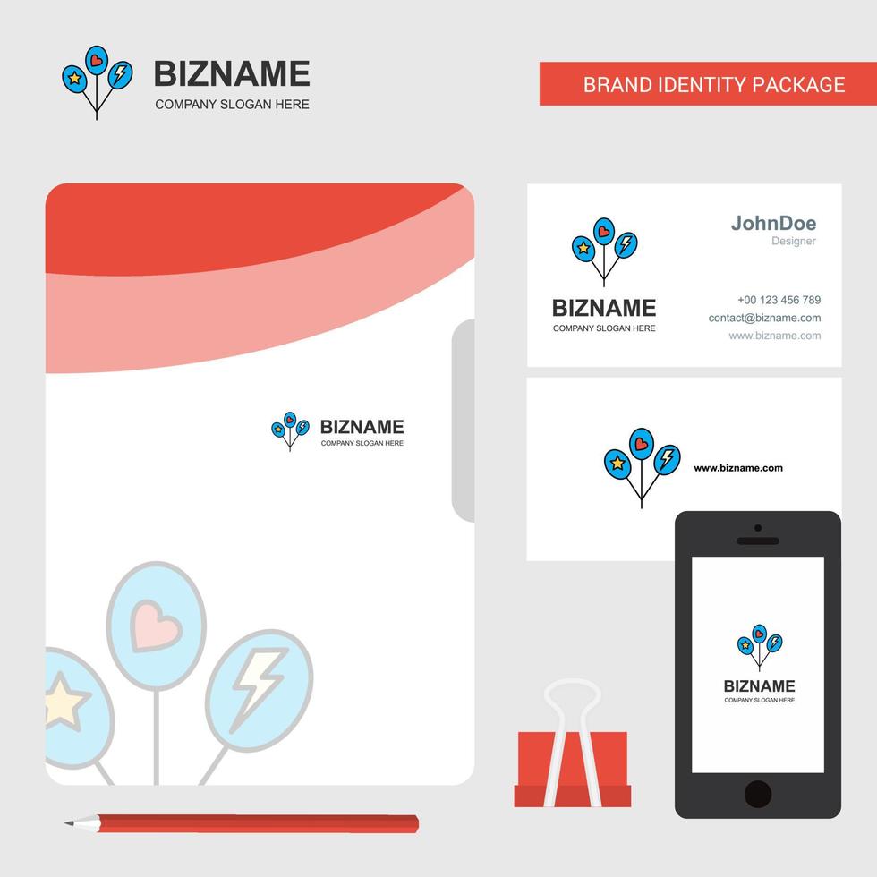 Ballons Business Logo Datei Abdeckung Visitenkarte und Design-Vektor-Illustration für mobile Apps vektor