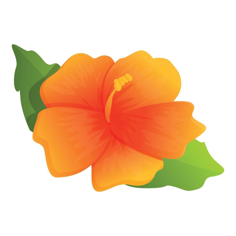 Pflanze Hibiskus-Symbol, Cartoon-Stil vektor