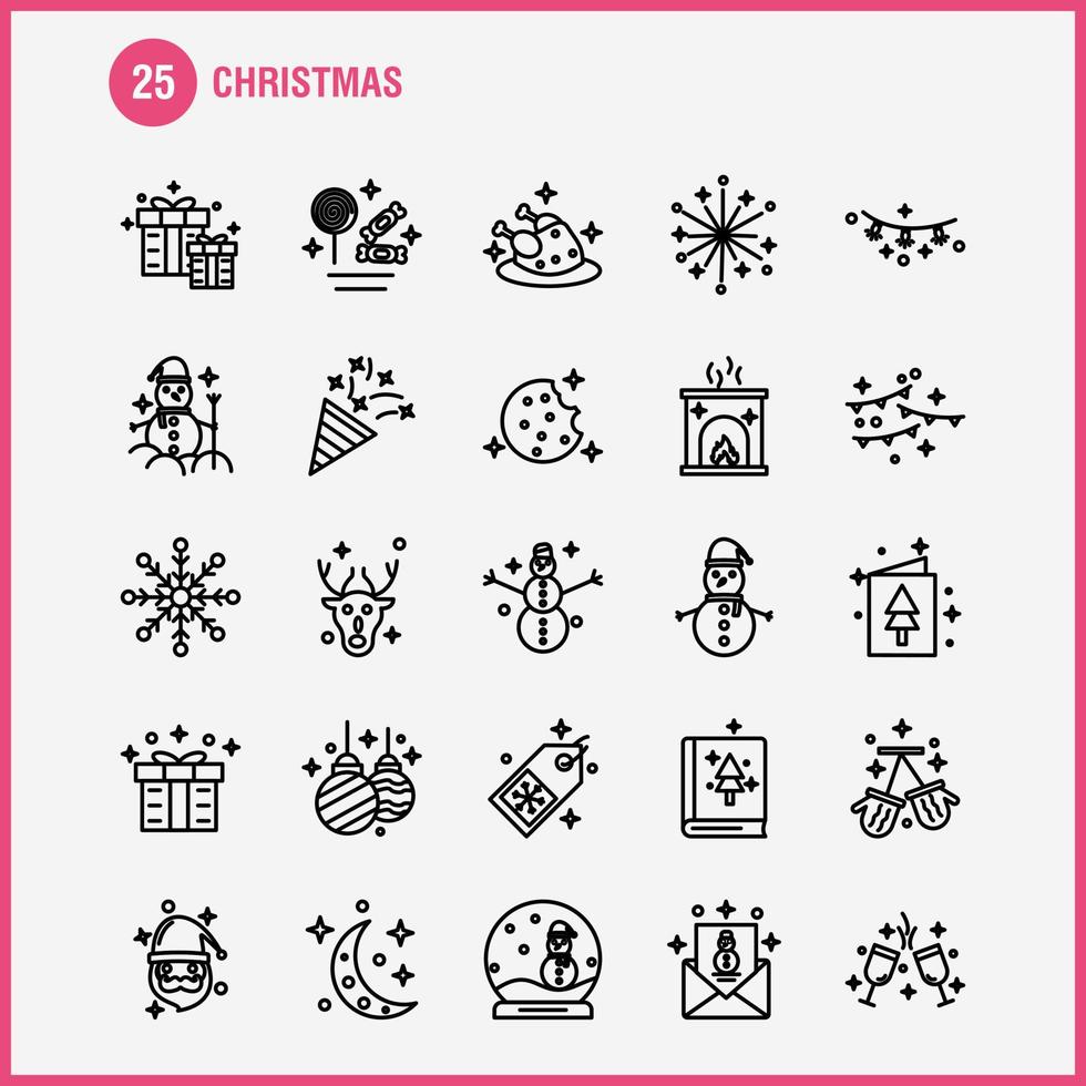 weihnachtszeilensymbole für infografiken mobiles uxui-kit und druckdesign umfassen mobile schneemannwinter weihnachtssocken wintersterne weihnachtskollektion modernes infografik-logo und bild vektor