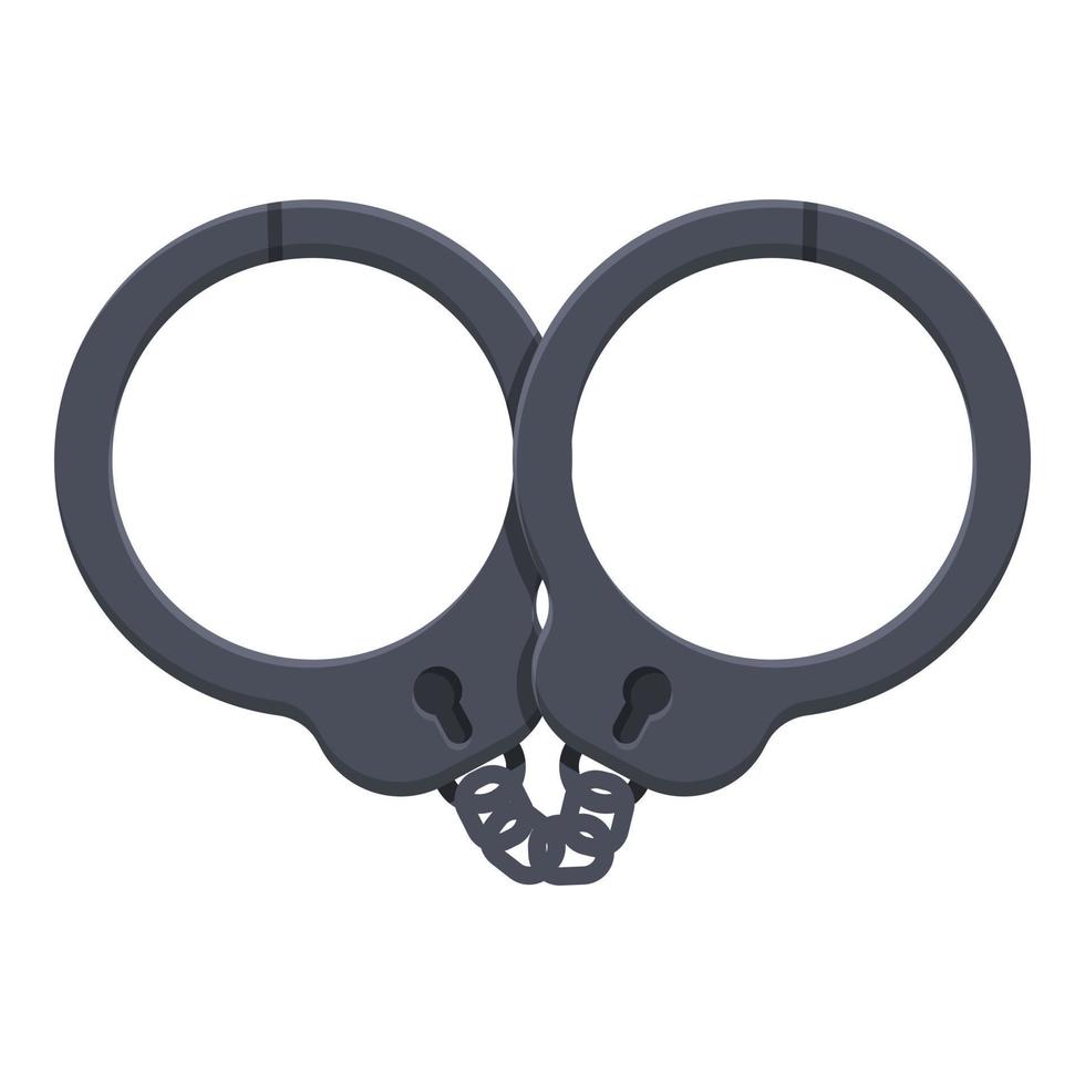 Bondage-Handschellen-Symbol Cartoon-Vektor. Polizeikriminalität vektor