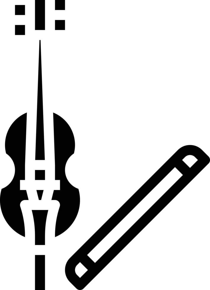 cello musik musikalisk instrument - fast ikon vektor