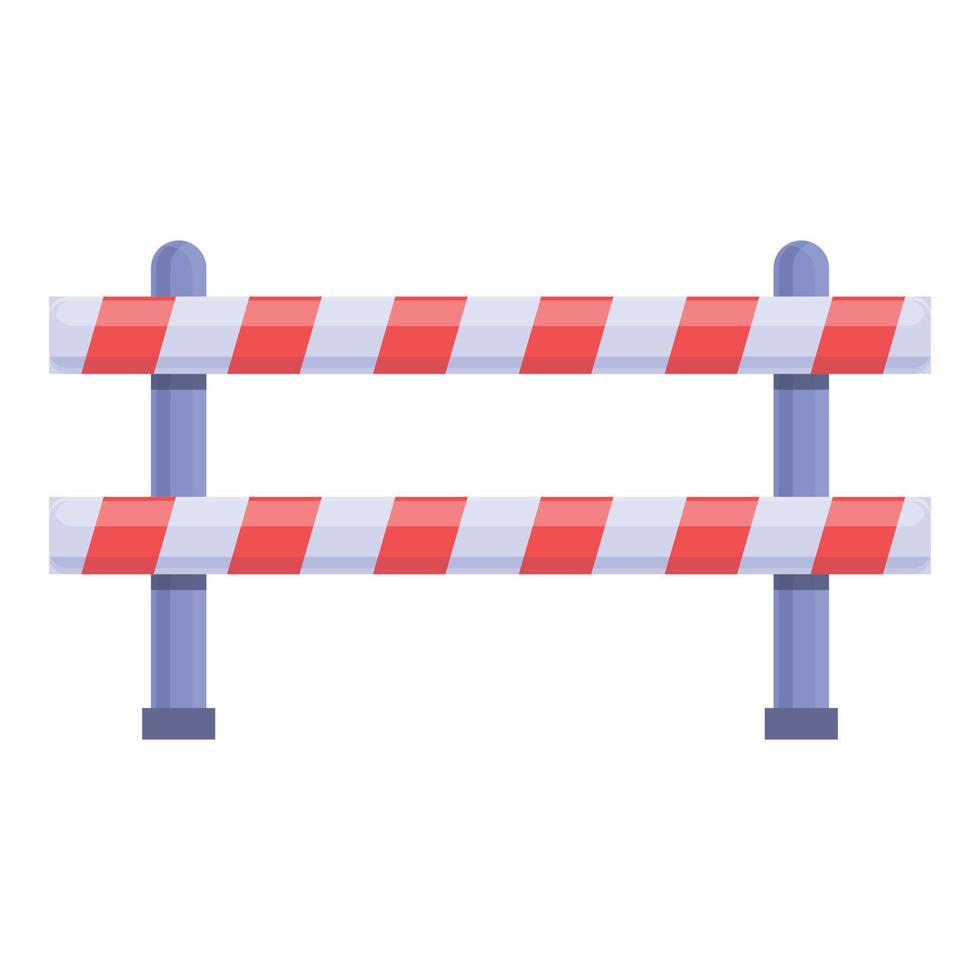 Eisenbahnblock-Barriere-Symbol, Cartoon-Stil vektor