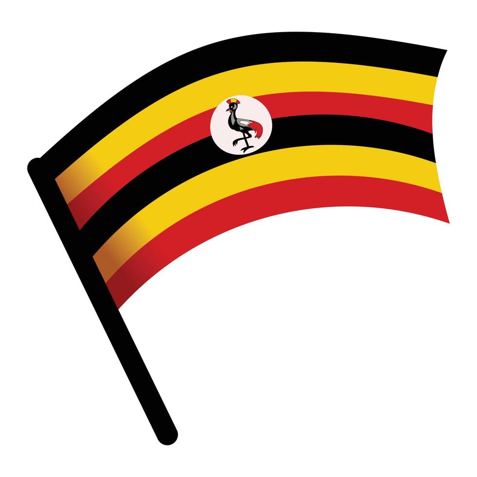 nationell uganda flagga ikon tecknad serie vektor. afrikansk befrielse vektor