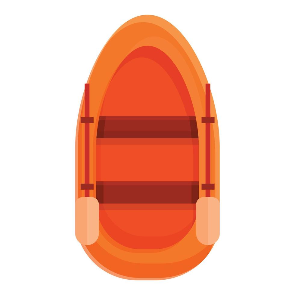 Draufsicht-Rettungsboot-Symbol, Cartoon-Stil vektor