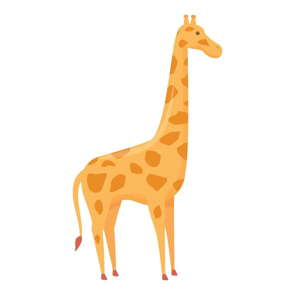 safari giraff ikon, tecknad serie stil vektor