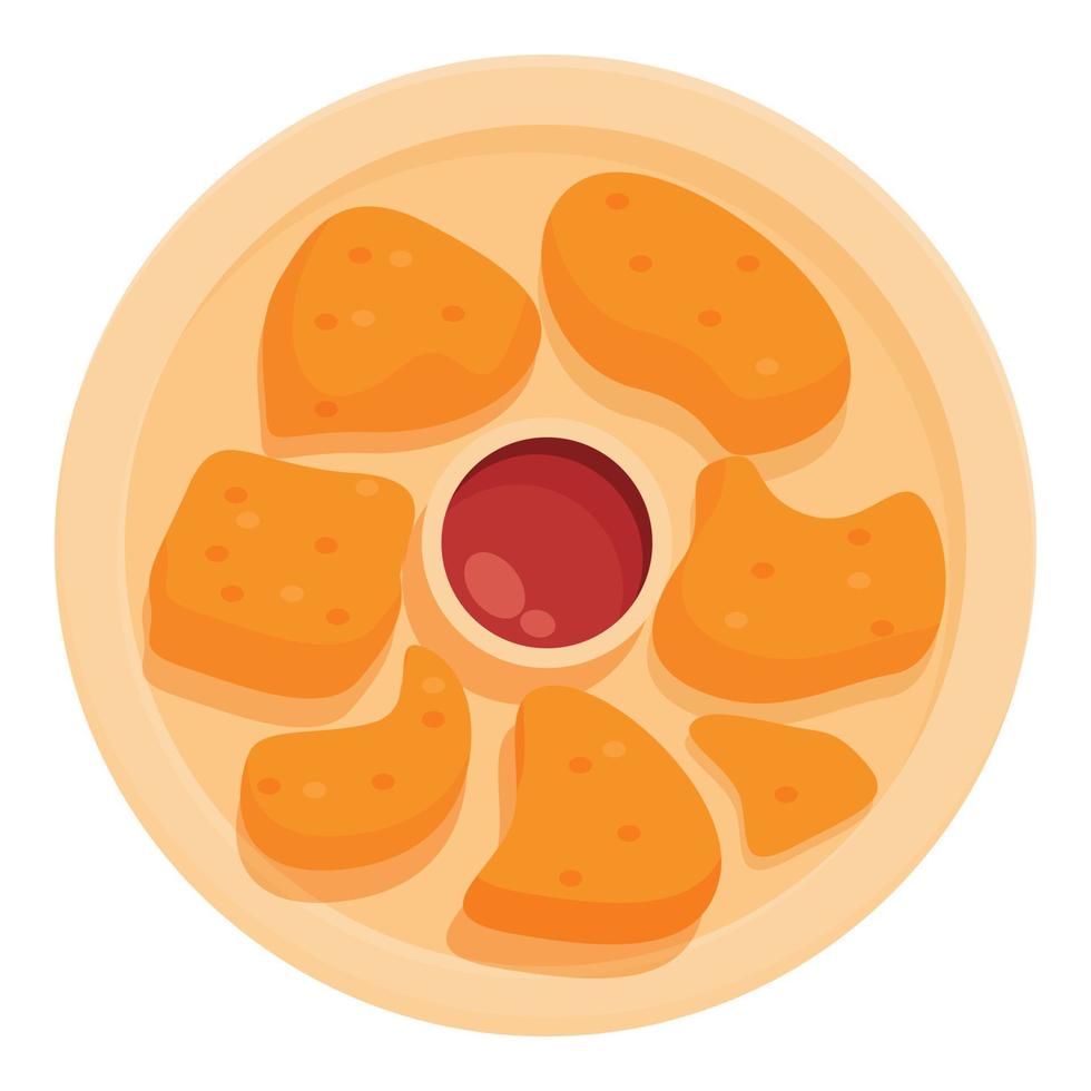 restaurang guldklimp ikon tecknad serie vektor. kyckling mat vektor
