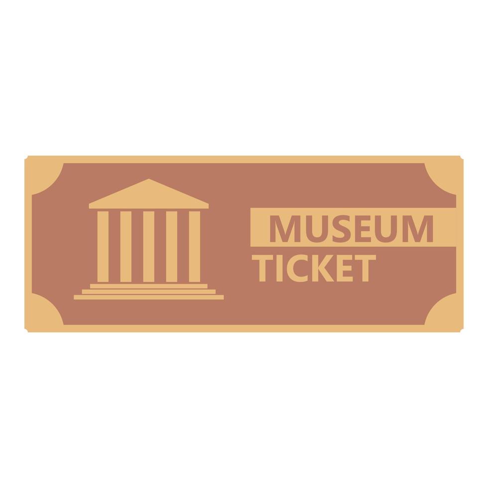 Ticket-Symbol-Cartoon-Vektor zugeben. Museumspass vektor