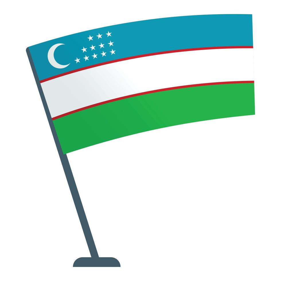 usbekistan desktop flag symbol cartoon vektor. Menschen-Emblem vektor