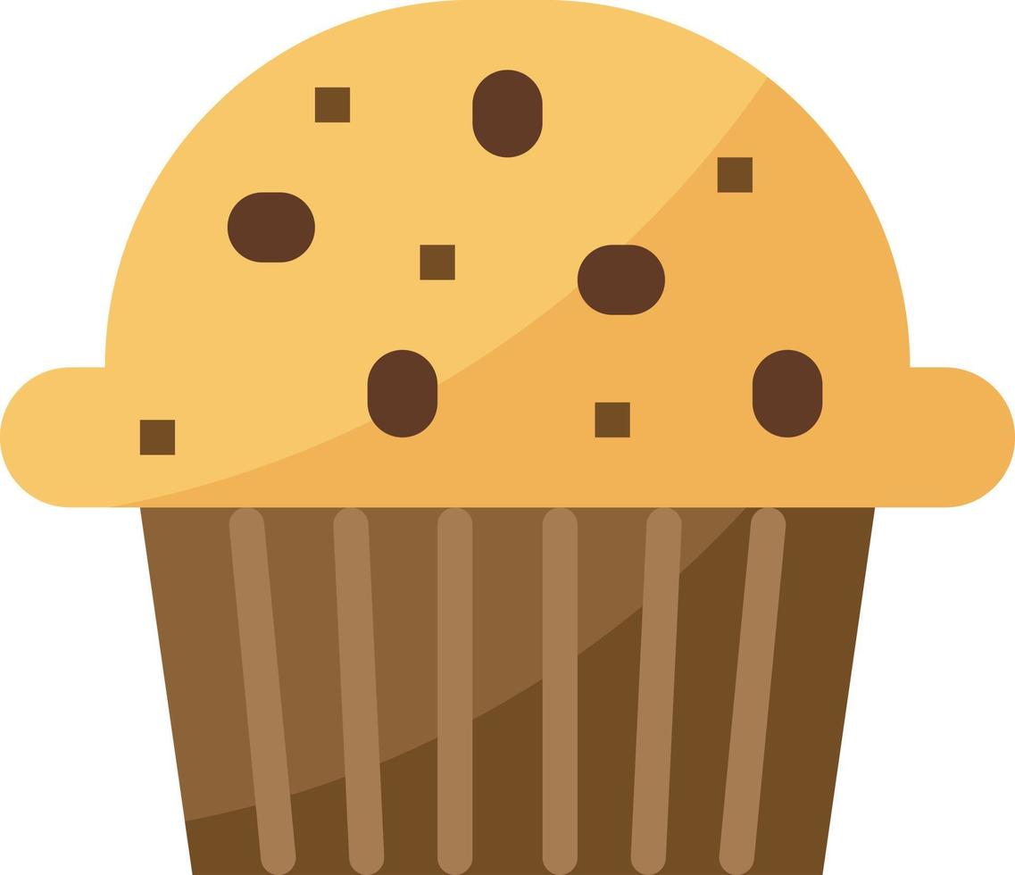 muffin efterrätt Kafé restaurang - platt ikon vektor